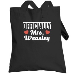 Officially Mrs Weasley Just Married Funny Wife Totebag