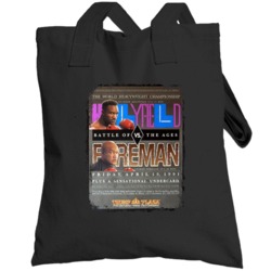 Holyfield Vs Foreman Cool Battle Of The Ages Boxing Fight Card Totebag
