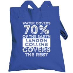 Water Covers Earth Landon Collins New York Sports Football Totebag
