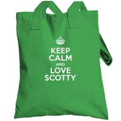 Scotty Keep Calm And Love Parody Custom Name Totebag