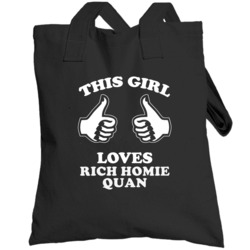 This Girl Loves Rich Homie Quan Hip Hop Cool Fan Totebag