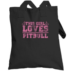 This Girl Loves Pitbull Cool Hip Hop Totebag