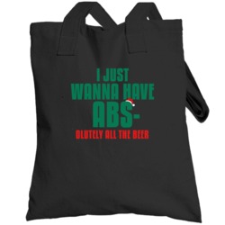 I Want Absolutely All The Beer Funny Christmas Workout Gym Totebag