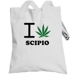 Scipio Cayuga County New York State I Love Heart Weed Totebag