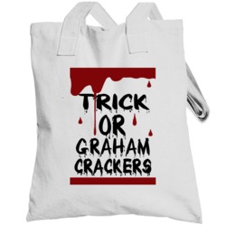 Graham Crackers Trick Or Drinks And Food Halloween Totebag