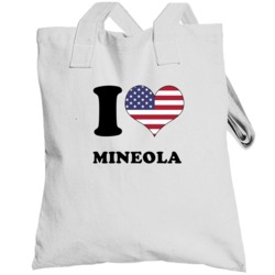 Mineola Nassau County New York State I Love Heart Usa Totebag