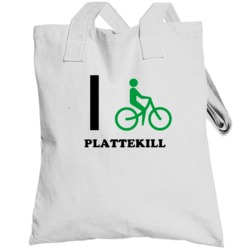 Plattekill Ulster County New York State I Love Heart I Bike Totebag