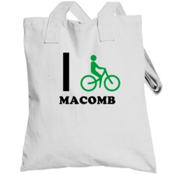 Macomb St Lawrence County New York State I Love Heart I Bike Totebag