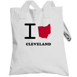 Cleveland Ohio I Love Heart State Totebag