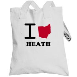 Heath Ohio I Love Heart State Totebag