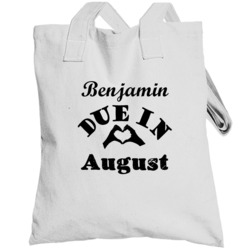Benjamin August Due Date Name And Month Maternity T Shirts Totebag