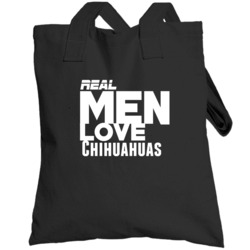 Real Men Love Chihuahua Funny Totebag