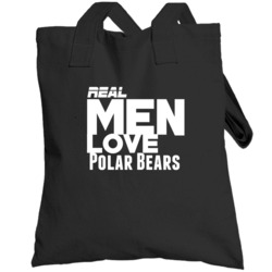 Real Men Love Polar Bear Funny Totebag