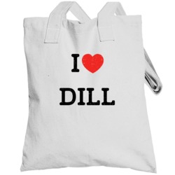 I Love Heart Dill First Name Worn Look Totebag