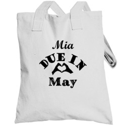 Mia May Due Date Name And Month Maternity T Shirts Totebag