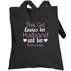 This Girl Loves Her Rottweiler Funny Animal Totebag