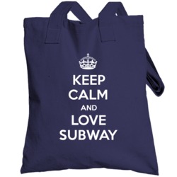 Keep Calm And Love Subway Parody Totebag