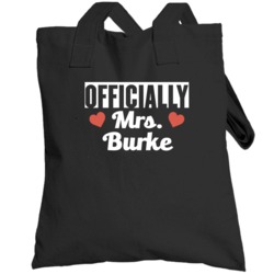 Officially Mrs Burke Just Married Funny Wife Totebag