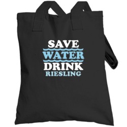 Save Water Drink Riesling Funny Alcohol Mixed Drink Totebag