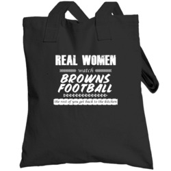 Real Women Watch Cleveland Football Fan Totebag