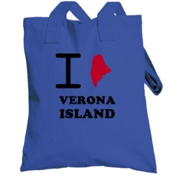 Verona Island Hancock Maine New England I Love Heart State Totebag