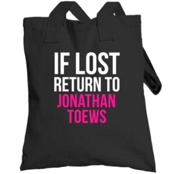 If Lost Return To Jonathan Toews Chicago Hockey Team Fan Totebag