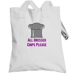 All Dressed Chips Please Kids Youth Cute Junk Food Dessert Totebag