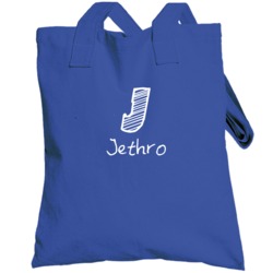 Jethro Kids Name And Initial Cute J Chalk Scribble Totebag