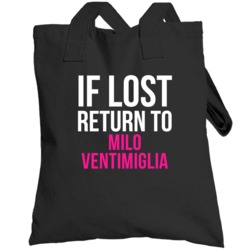 If Lost Return To Milo Ventimiglia Male Actor Movie Fan Totebag