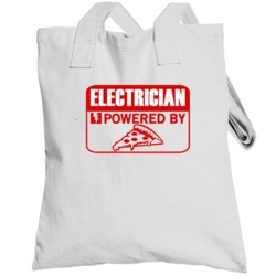 Electrician Powered By Pizza Occupation Totebag