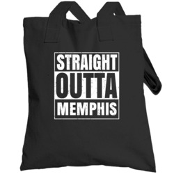 Straight Outta Memphis Texas City Grunge Parody Totebag