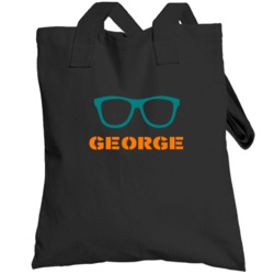 George Funny Cute Nerd Glasses Totebag