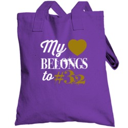 My Heart Belongs To Eric Weddle Baltimore Football Team Fan Totebag