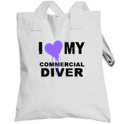 Commercial Diver I Heart My Occupation T Shirts Totebag