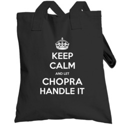 Keep Calm And Let Chopra Handle It Name Parody Cool Totebag