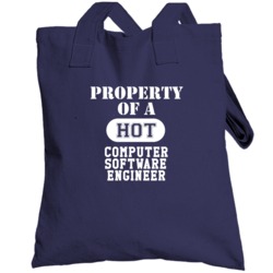 Property Of A Hot Computer Software Engineer Funny Job Totebag