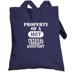 Property Of A Hot Physical Therapy Assistant Funny Job Totebag