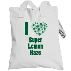 I Heart Super Lemon Haze Cannabis Strain Totebag
