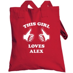 This Girl Loves Alex Name Totebag