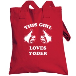 This Girl Loves Yoder Name Totebag