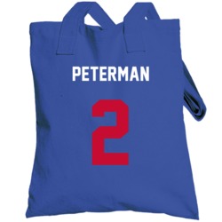 Jersey Back Nathan Peterman Buffalo Football Team Fan For Blue Totebag