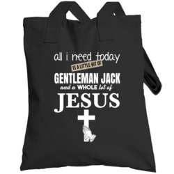 And Jesus Funny Drinking Totebag