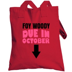 Due In October Last Name Maternity Totebag