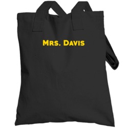 Mrs Miss Ms Last Name Surname Davis Totebag