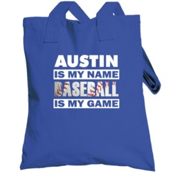 Name Is My Name Baseball My Game Cool Sports Customizable Totebag