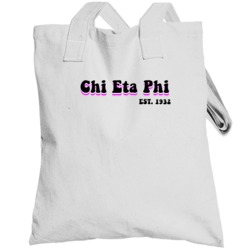 Chi Eta Phi Est 1932 College University Sorority Member Totebag