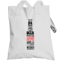 Archer Cheers Drink Up Beer Bottle Fun Totebag