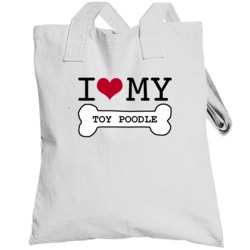 I Love My Toy Poodle Totebag