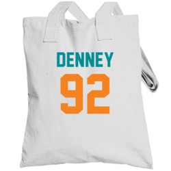 Jersey Back John Denney Miami Football Team Fan For White Totebag