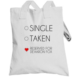 Single Taken Reserved For Male Actor Movie Fan Customizable Totebag